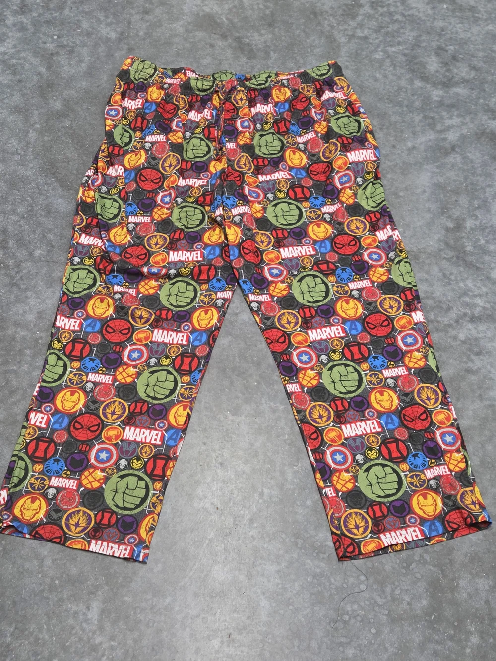 Disney Marvel Multicolor Superhero Pajama Pants Nostalgic Pop Comic Core SizeXXL